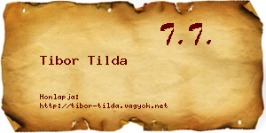 Tibor Tilda névjegykártya